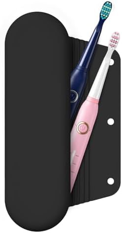 Black silicone toothbrush travel case sleeve