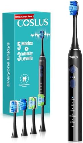 Black ultra clean electric toothbrush for adults