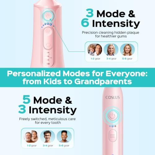 Pink electric toothbrush and water flosser kit — photo 4