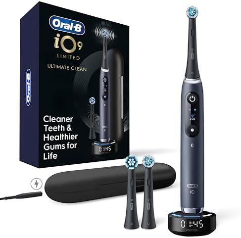 Black io9 limited toothbrush with charging case