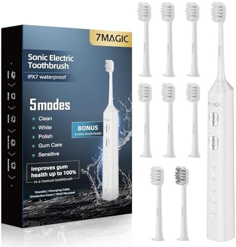 Sonic travel toothbrush in white finish