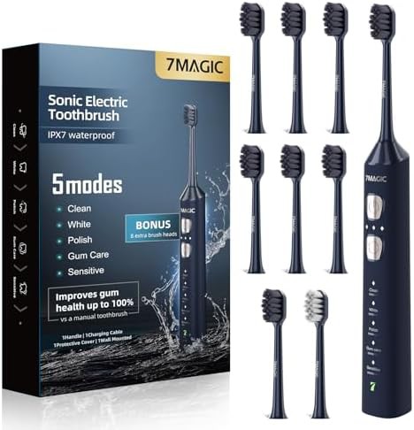 Sonic travel toothbrush in blue finish