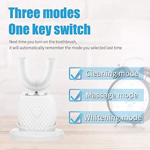 White ultrasonic wireless charging toothbrush — photo 4