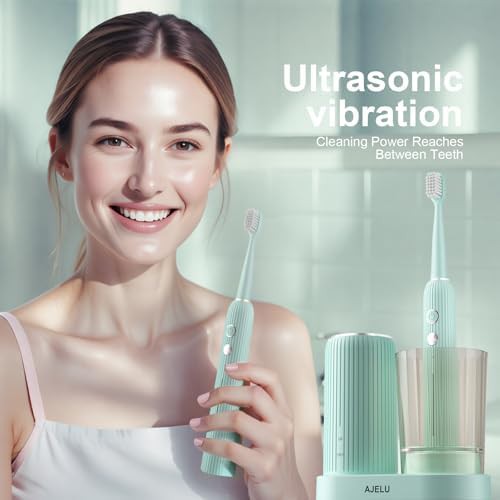 Mint green sonic toothbrush with drying station — photo 5