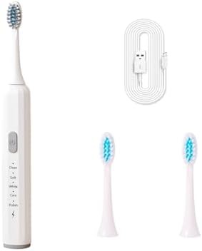 White sonic rechargeable brush for adults