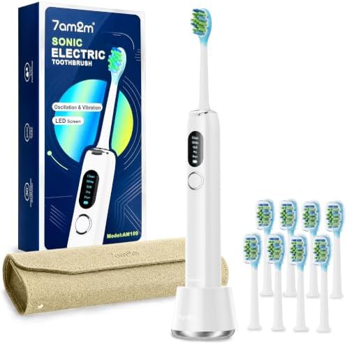 Sonic toothbrush with led screen and usb charging