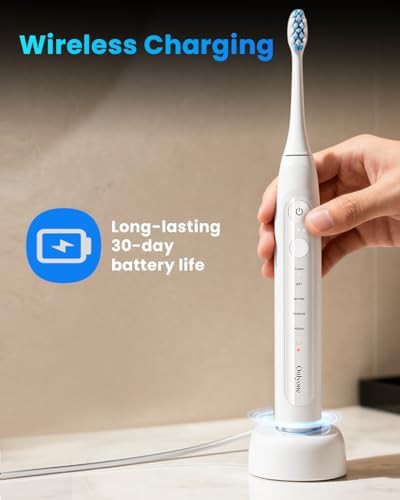 White electric toothbrush with wireless charging — photo 5