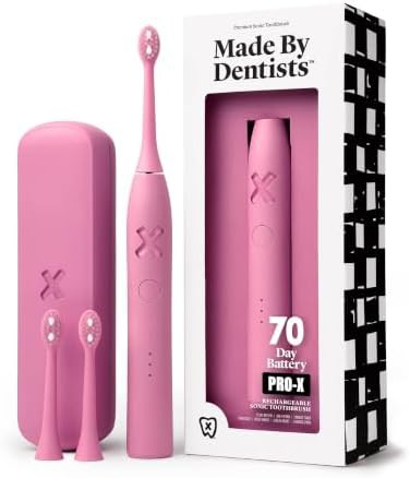 Pink adult sonic toothbrush with three modes
