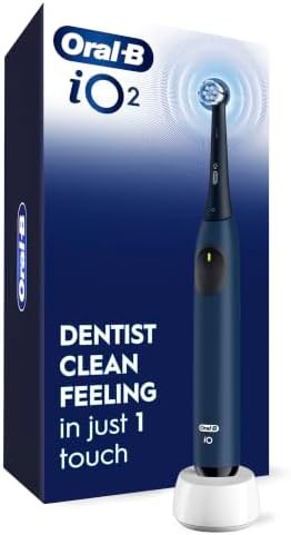 Dark blue io2 toothbrush with three modes