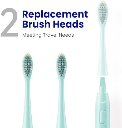 Green battery powered sonic travel brush — photo 3