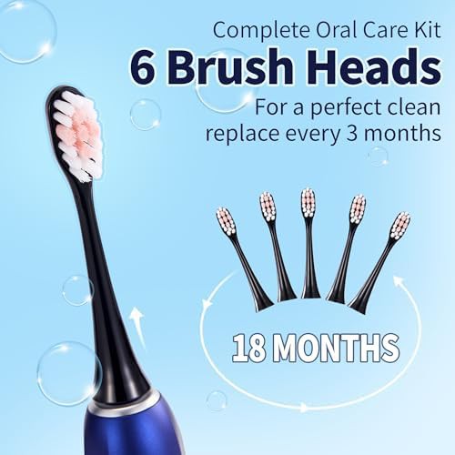 Blue sonic toothbrush with waterproof handle — photo 3