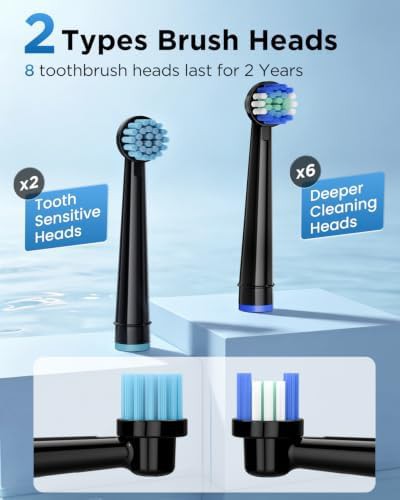 Rotating electric toothbrush with eight brush heads — photo 3