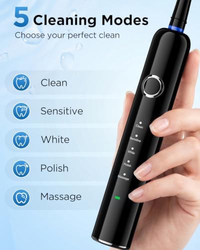 Rotating electric toothbrush with eight brush heads — photo 4