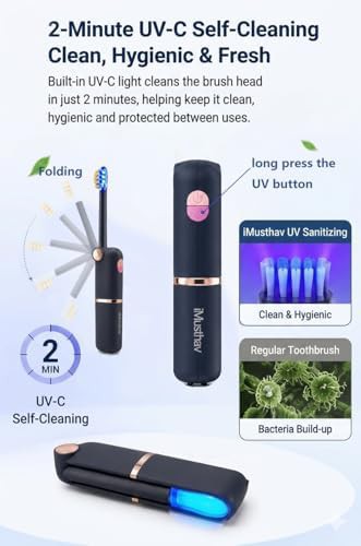 Foldable self cleaning led toothbrush — photo 4