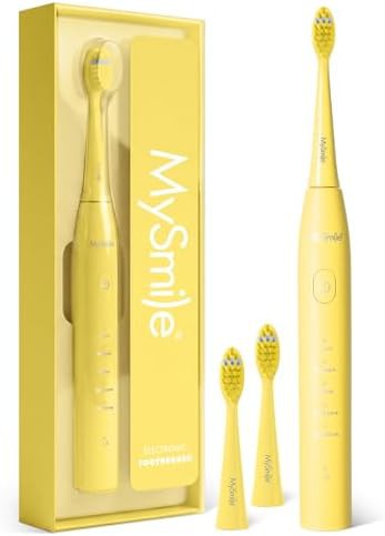 Yellow travel sonic rechargeable toothbrush