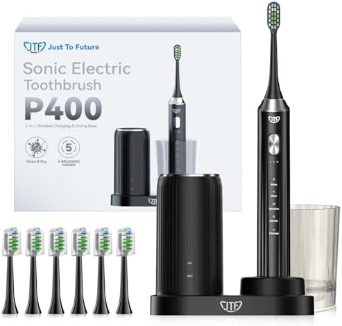 UV sanitizing sonic brush for adults