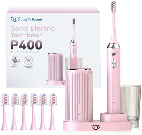 Sonic toothbrush with UV sanitizing base