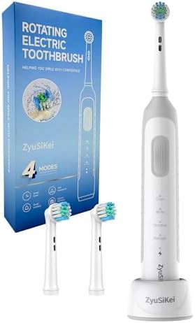 Rotating round head toothbrush for sensitivity