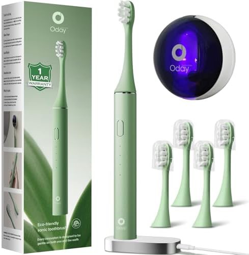Sonic toothbrush with wall mounted UV cleaner