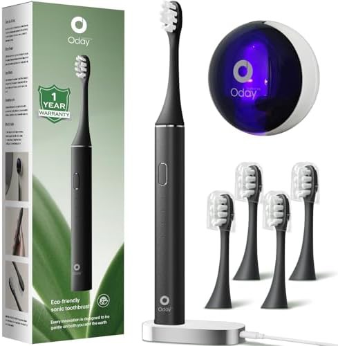 Rechargeable sonic toothbrush with UV sanitizer
