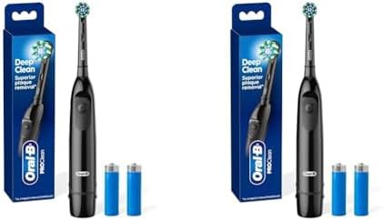 Black pro 100 crossaction battery toothbrush two pack
