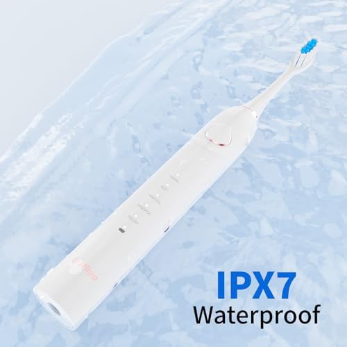 White sonic toothbrush with inductive charger — photo 4