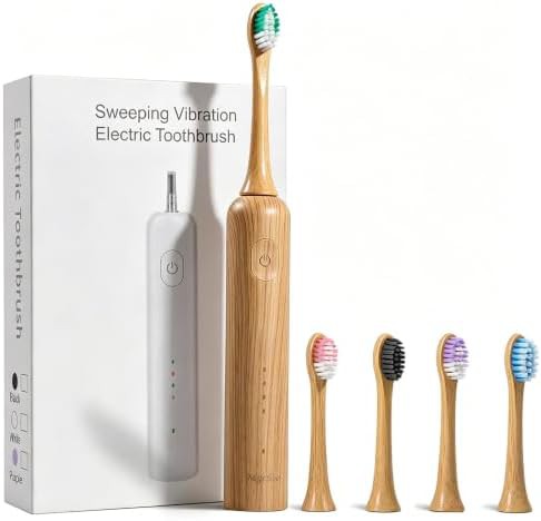 Oscillating ultrasonic brush with bamboo heads