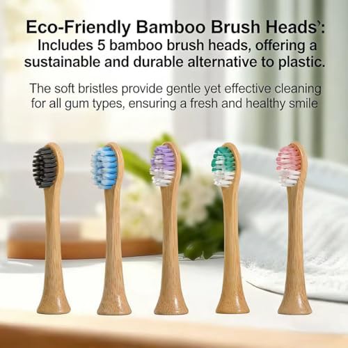 Oscillating ultrasonic brush with bamboo heads — photo 4