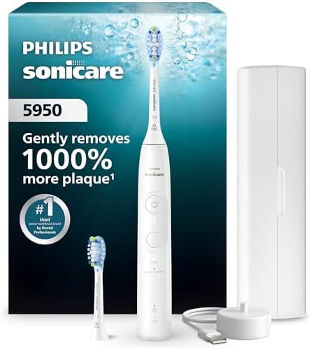 White 5950 series rechargeable toothbrush