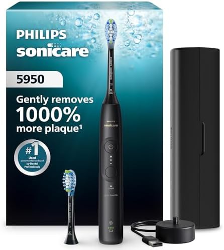 Black 5950 rechargeable toothbrush with pressure sensor