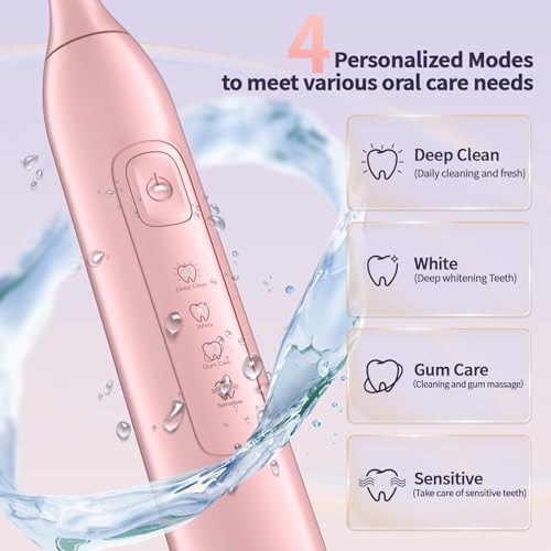 Rose gold rechargeable sonic toothbrush for adults — photo 3