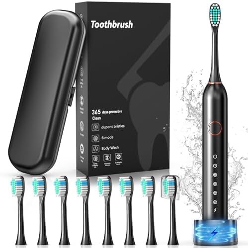 Wireless charging sonic toothbrush with case