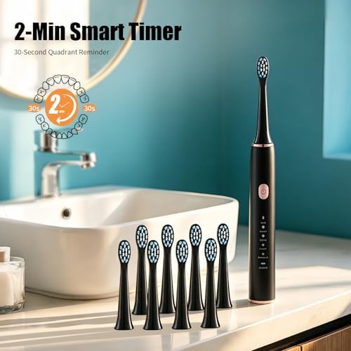 Sonic whitening toothbrush with eight heads — photo 4