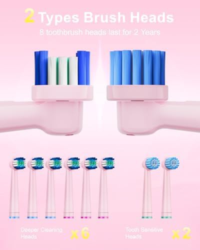 Pink rechargeable brush for sensitive teeth — photo 3