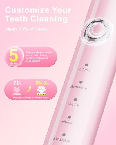 Pink rechargeable brush for sensitive teeth — photo 5