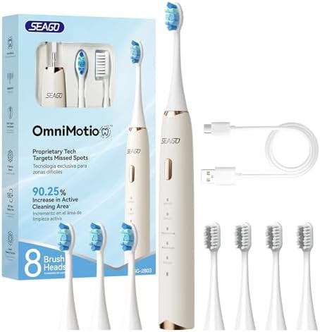 Sonic Toothbrush with Long Battery Life and Five Modes