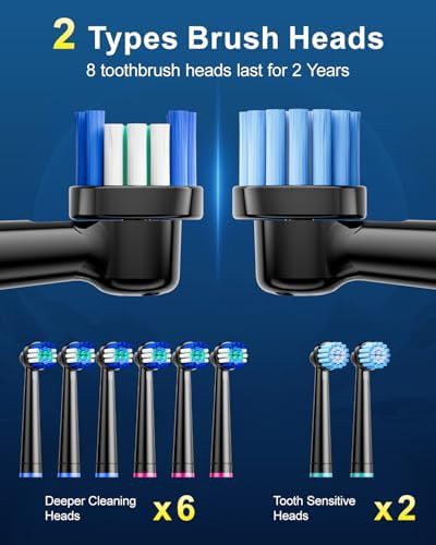 Black rotating brush for sensitive teeth — photo 3
