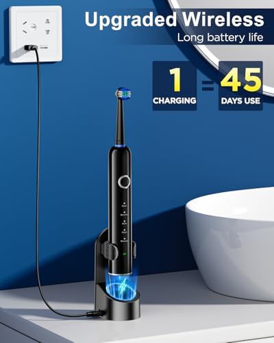 Black rotating brush for sensitive teeth — photo 5