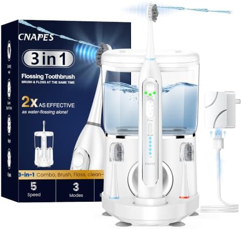 Sonic toothbrush and water flosser combo