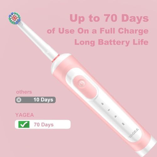Pink rotating toothbrush with eight heads — photo 4