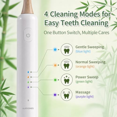 Ultrasonic oscillating toothbrush with bamboo heads — photo 4