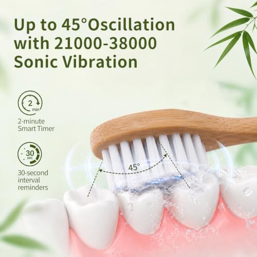 Ultrasonic oscillating toothbrush with bamboo heads — photo 5