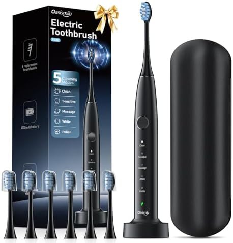 Sonic toothbrush with wireless charging base