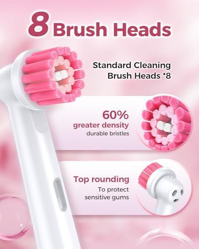 Pink rotating electric toothbrush for adults — photo 4