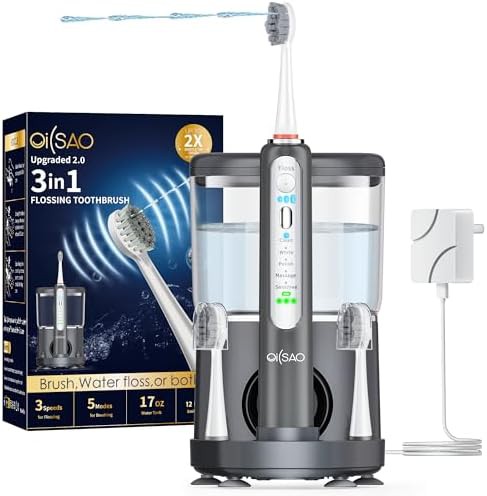 Water flosser and sonic toothbrush combo set