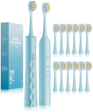 Two pack of rechargeable sonic toothbrushes