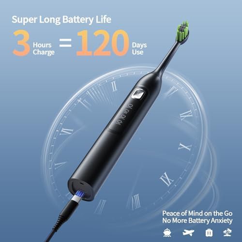 Black sonic toothbrush for sensitive teeth — photo 5
