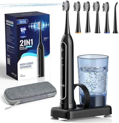 Sonic toothbrush and water flosser combo